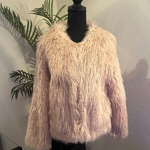 Express Light Pink Teddy Jacket
